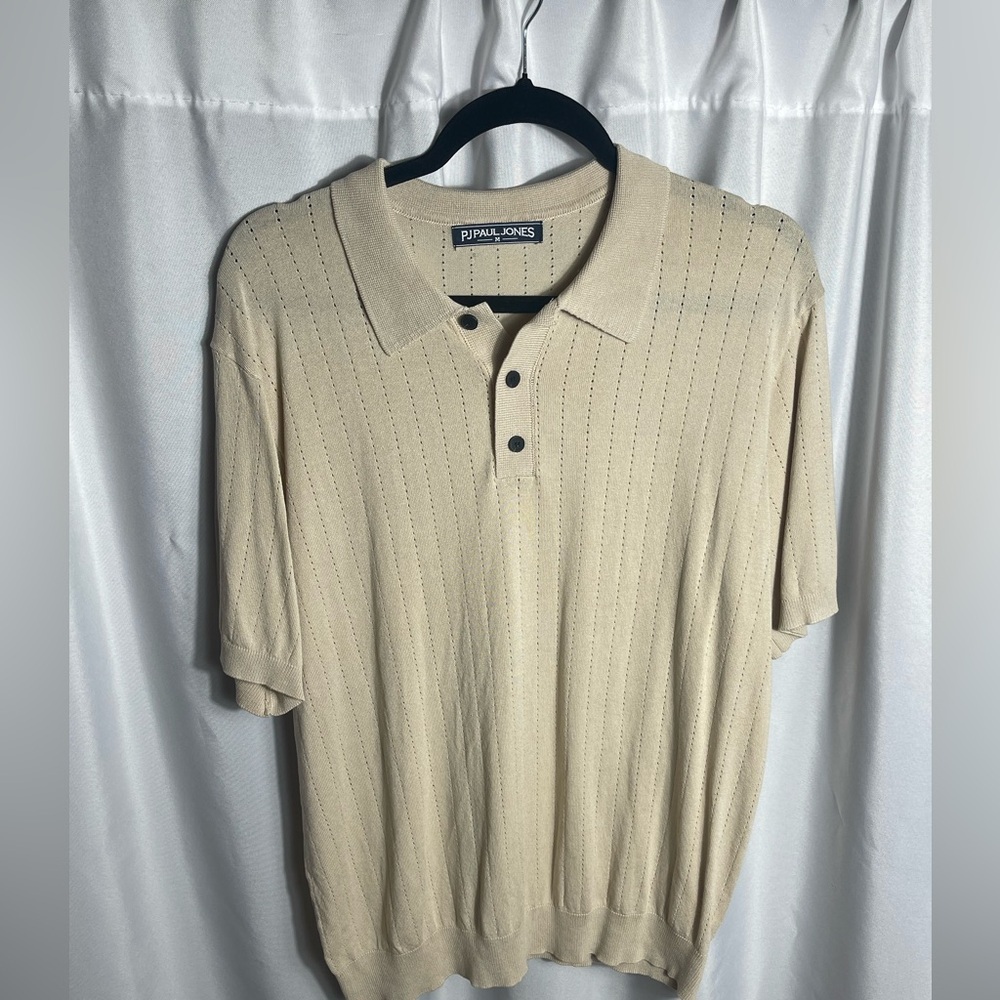 PJ Paul Jones Men's Size M Knit Polo Shirts Short Sleeve Lightweight Summer
